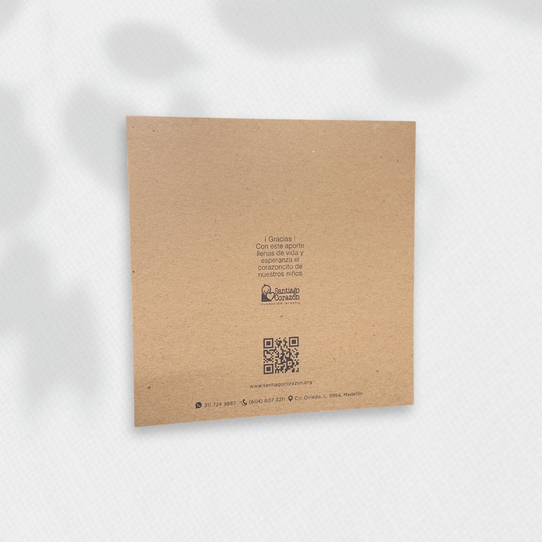 Tarjetas de Navidad No. 2502 - Pesebre Kraft