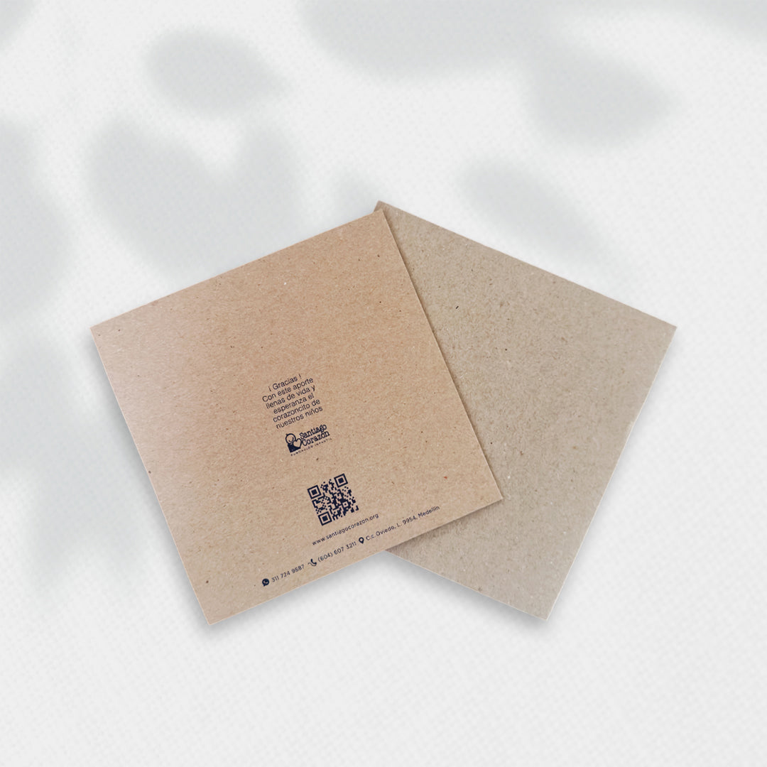 Tarjetas de Navidad No. 2502 - Pesebre Kraft