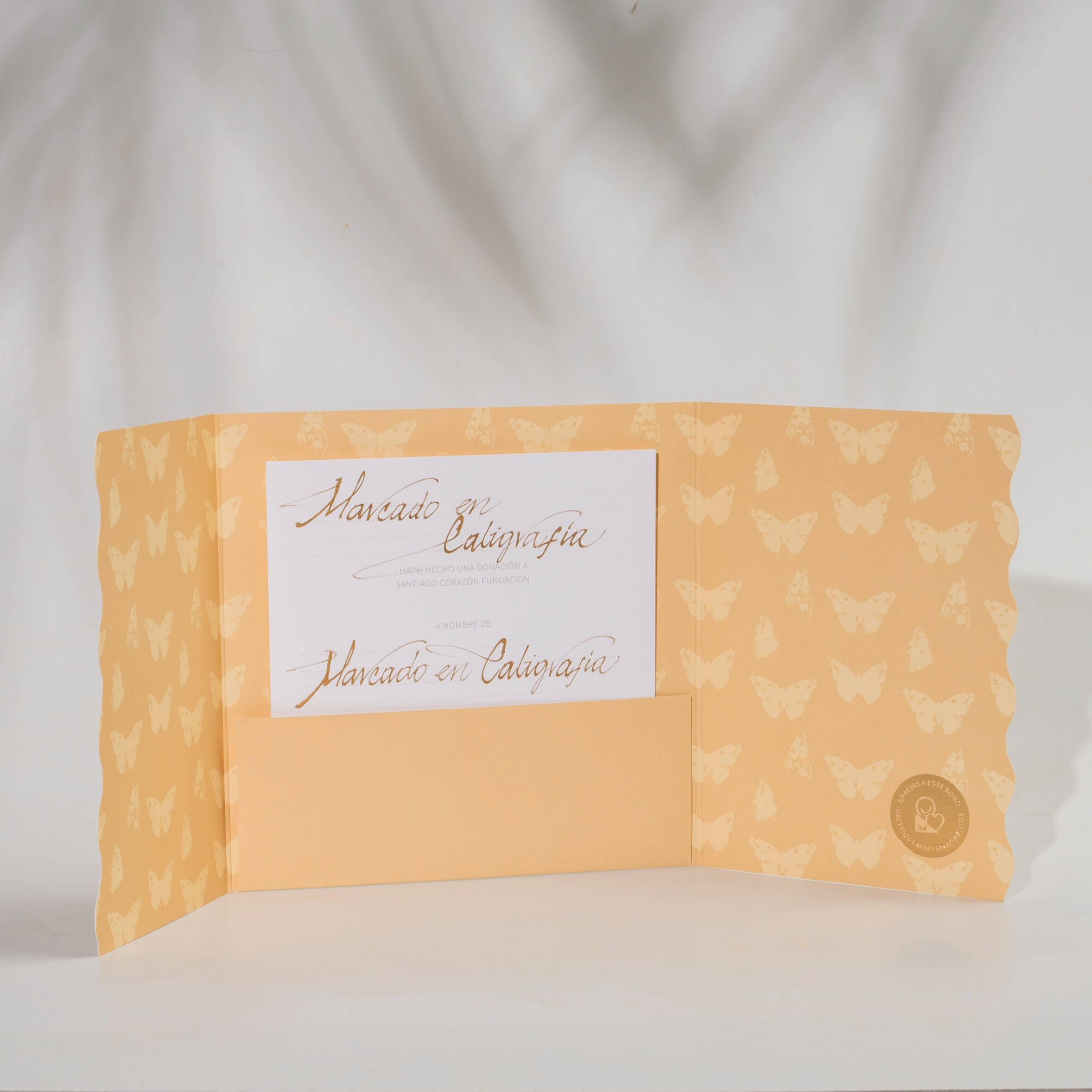 Bono de Pésame en sobre 2025 con Vela en Cerámica del Carmen