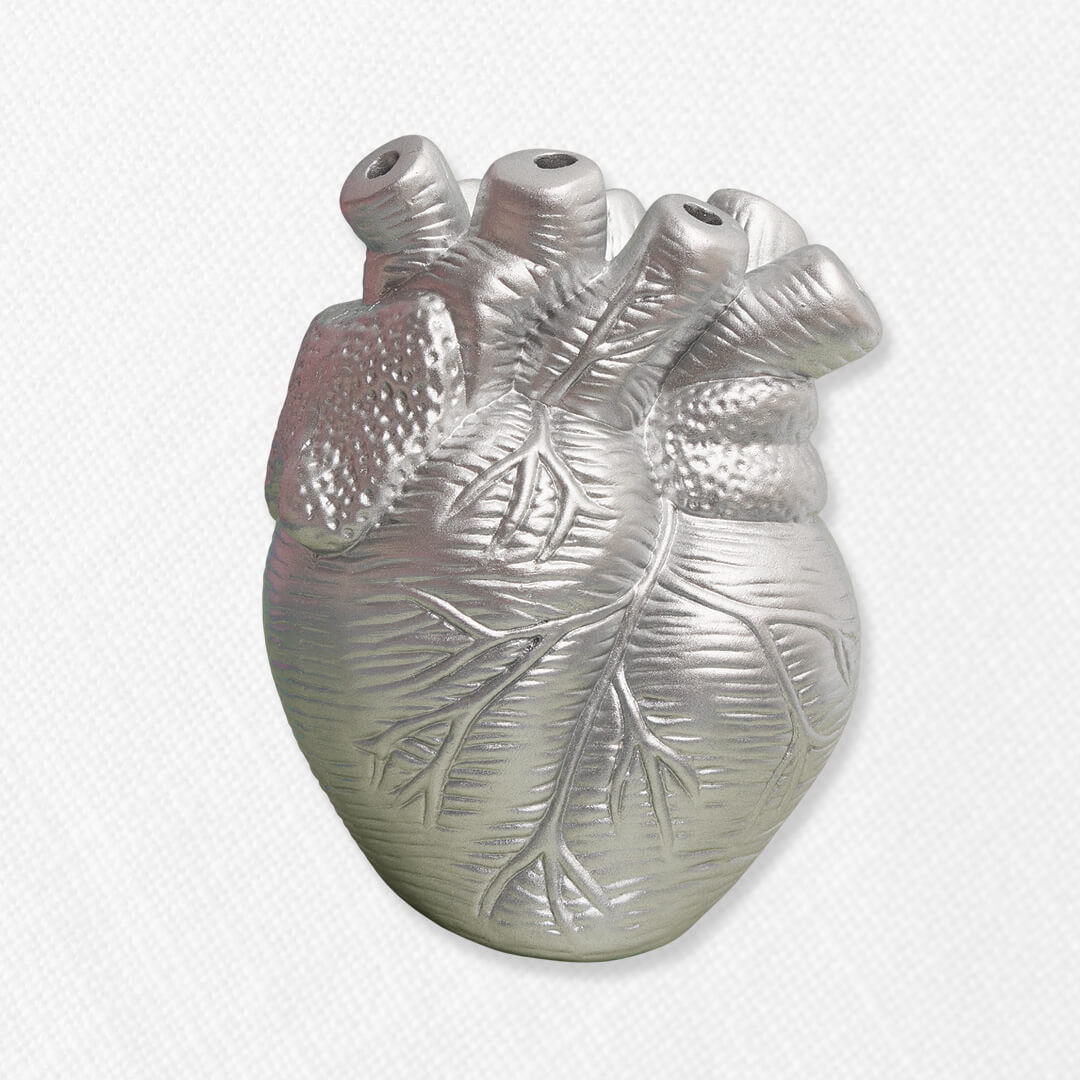 Bono de Pésame en bolsa de tela de organza y Corazón orgánico grande