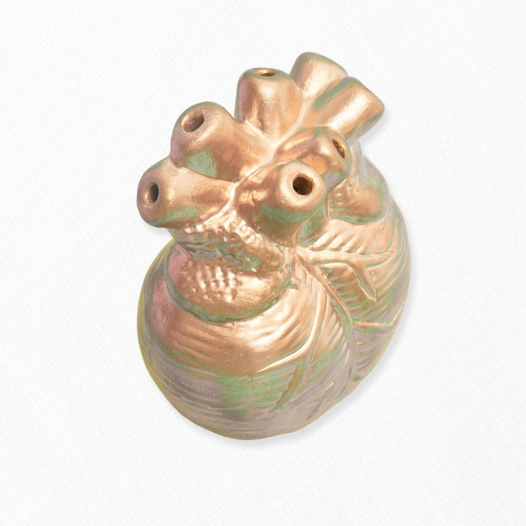 Bono de Pésame en bolsa de tela de organza y Corazón orgánico grande