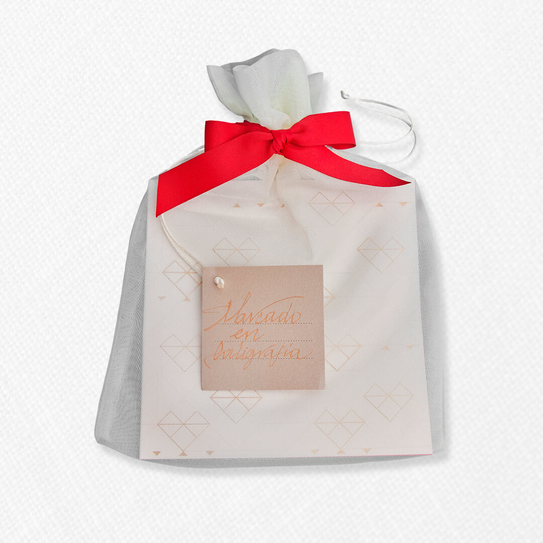 Bono de Pésame en bolsa de tela de organza con siembra de árbol