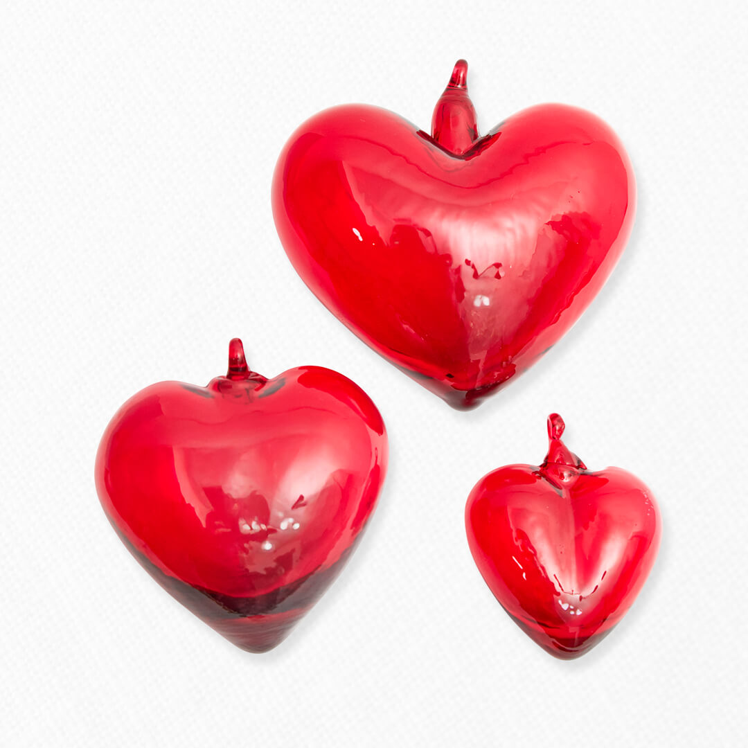 Corazones en Vidrio