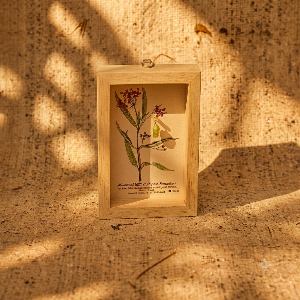 Cuadro con Crisálida de Mariposa Monarca