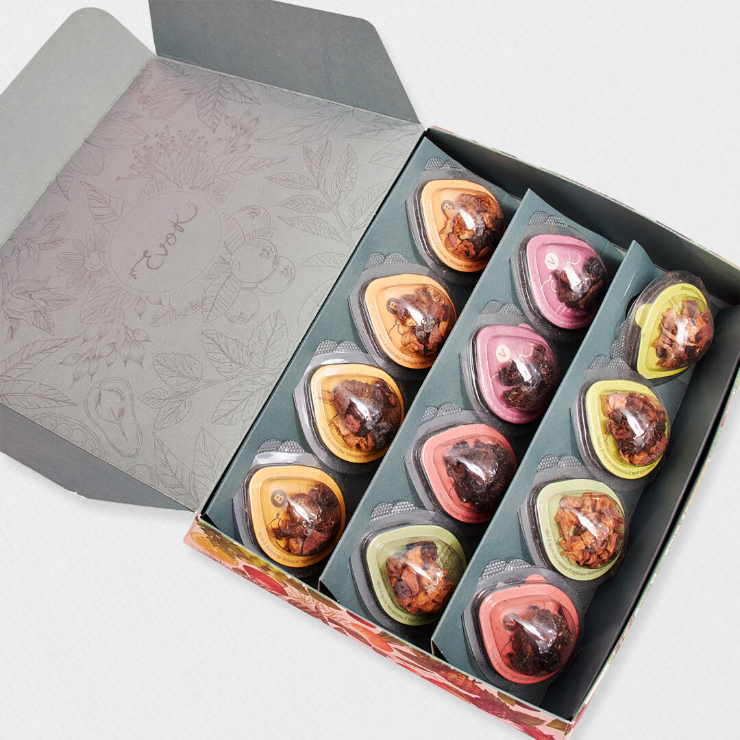 Bono de Pésame en bolsa de tela de organza y kit Evok No. 3 Infusiones de Corazón