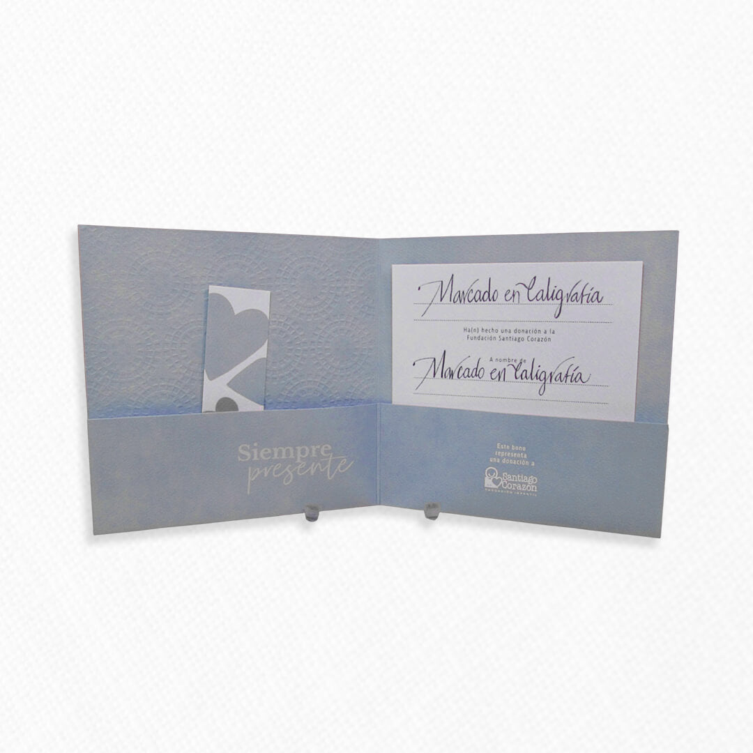 Bono de Pésame en bolsa de tela de organza y planta