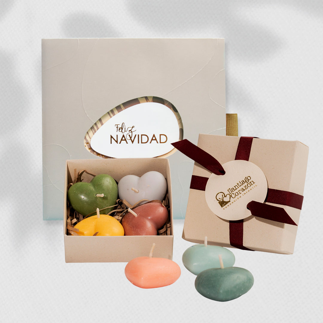 Bono de Toda Ocasión en sobre con Cajita de 4 velas de corazón