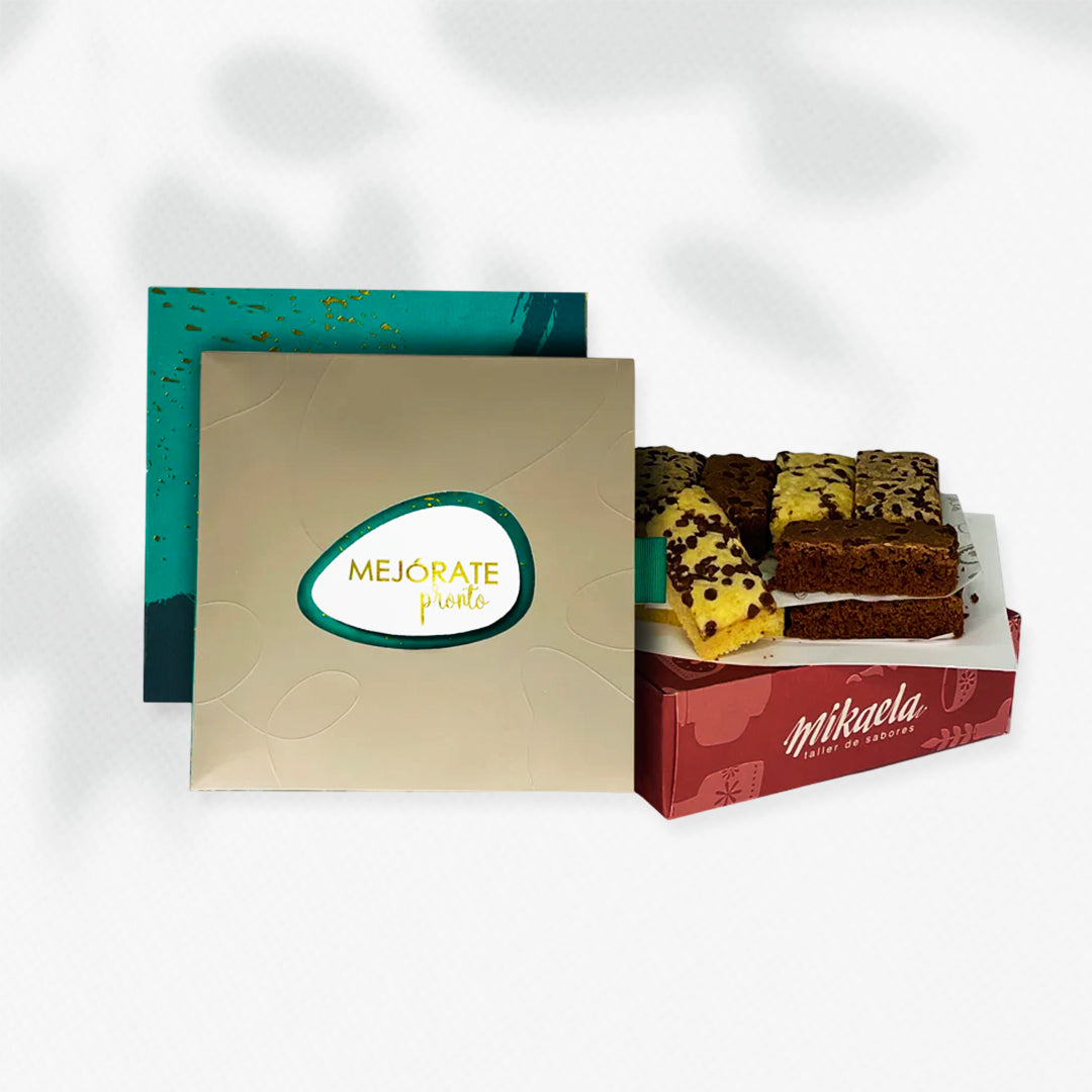 Bono de Toda Ocasión en sobre y Caja de blondies Mikaela