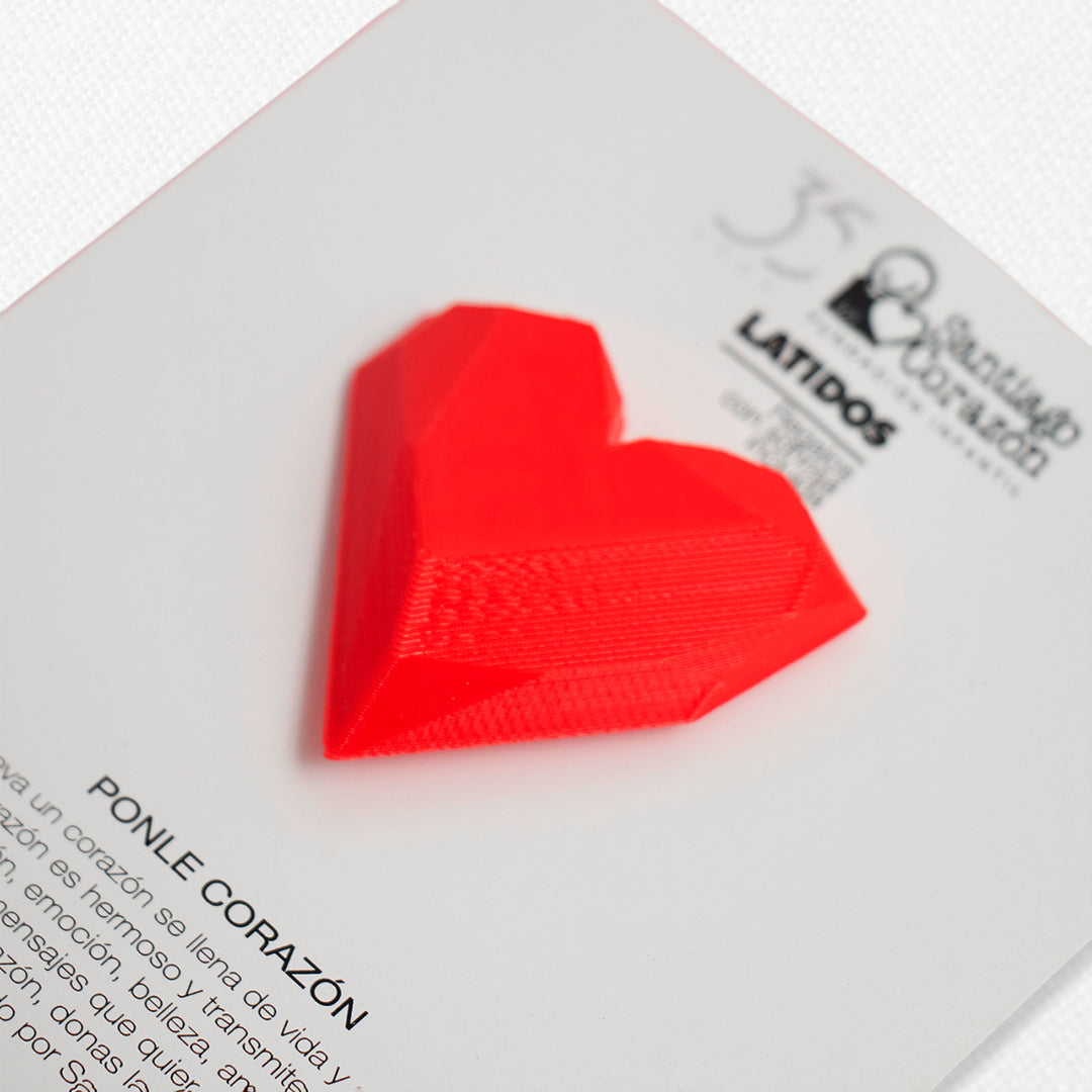 Pin de corazón en 3d