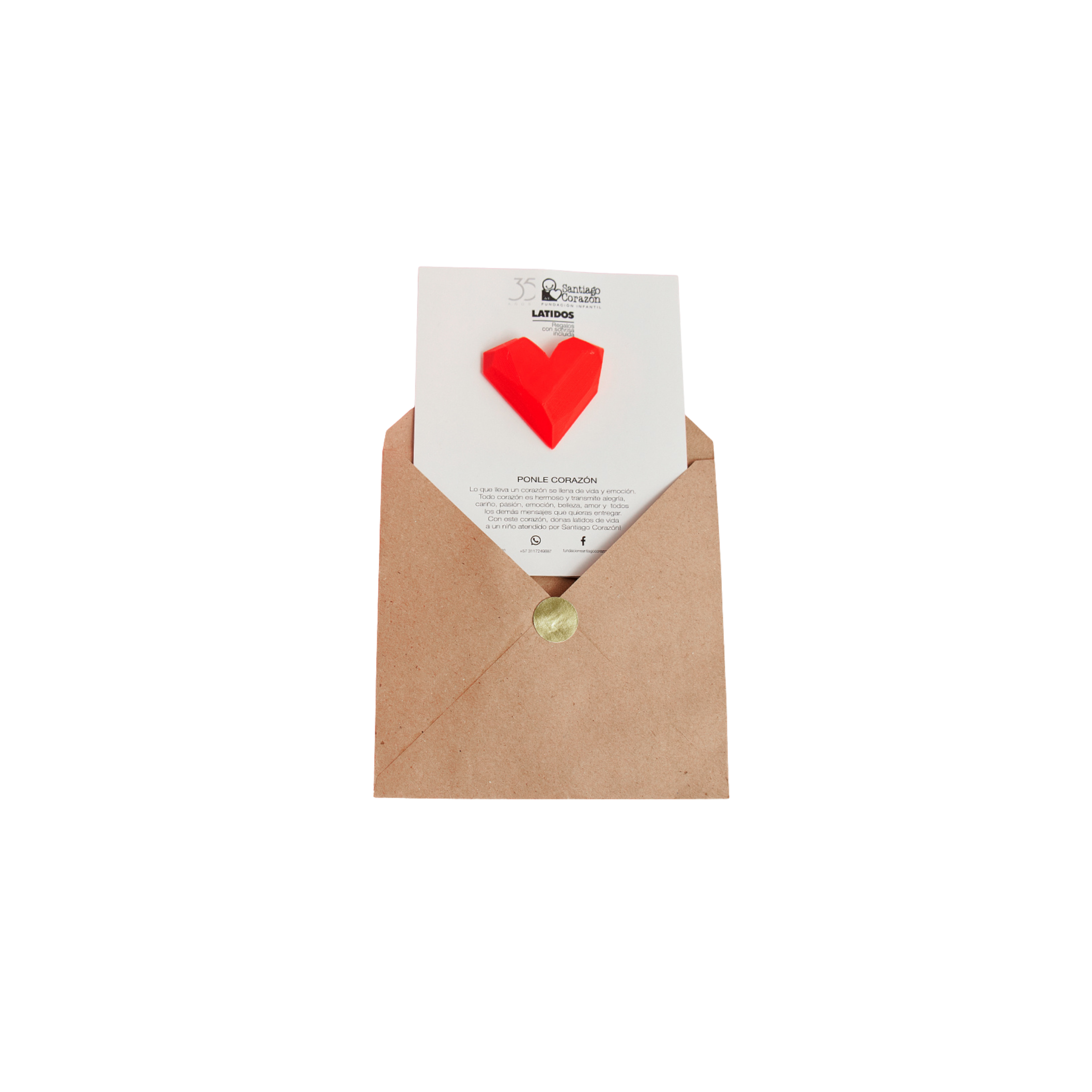 Pin de corazón en 3d