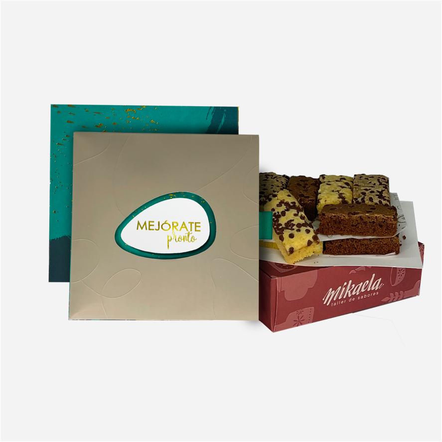 Bono de Toda Ocasión en sobre y Caja de blondies Mikaela