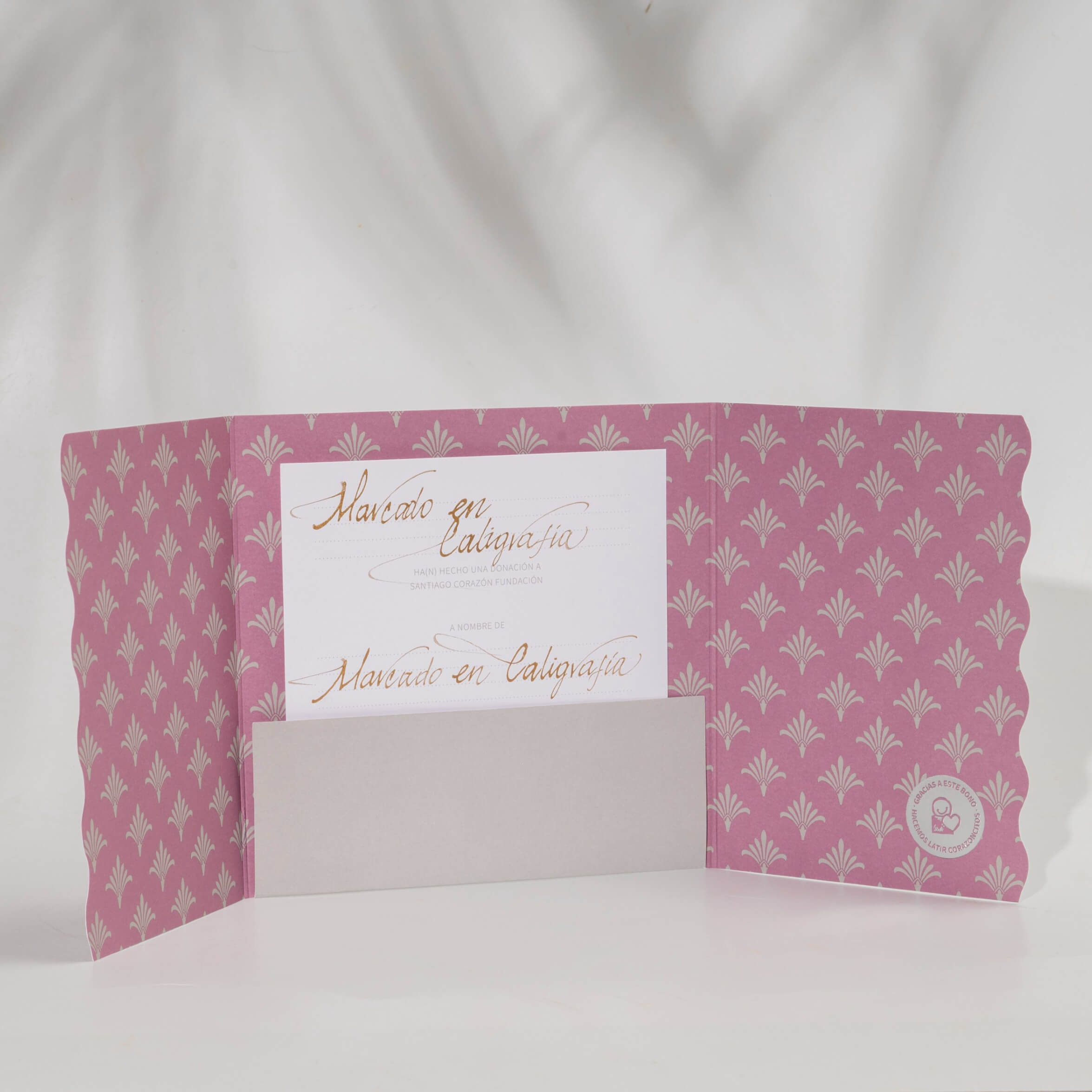 Bono de Pésame en sobre 2025 con Vela en Cerámica del Carmen