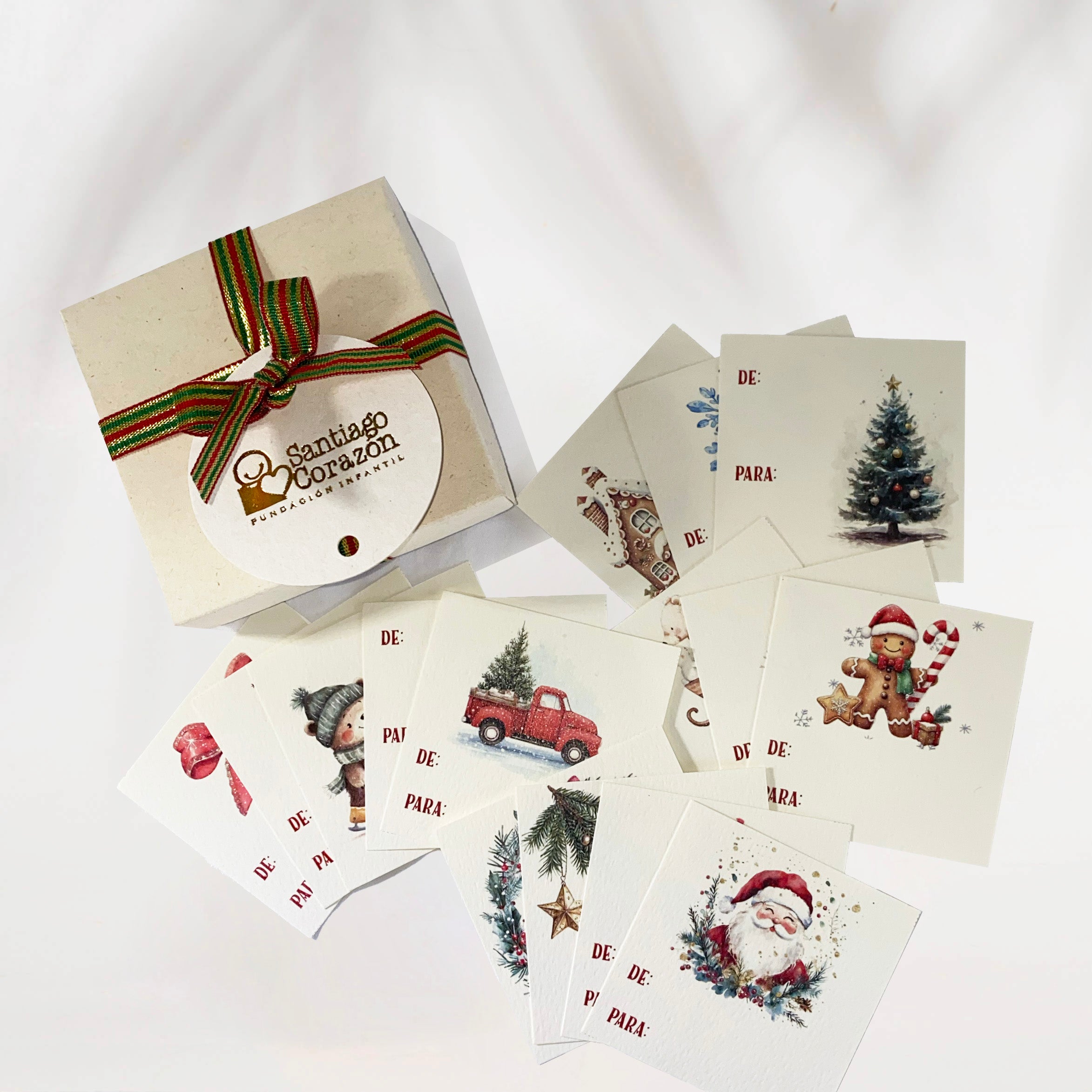 Caja con tarjetas para regalo - Cascanueces x 15 unidades