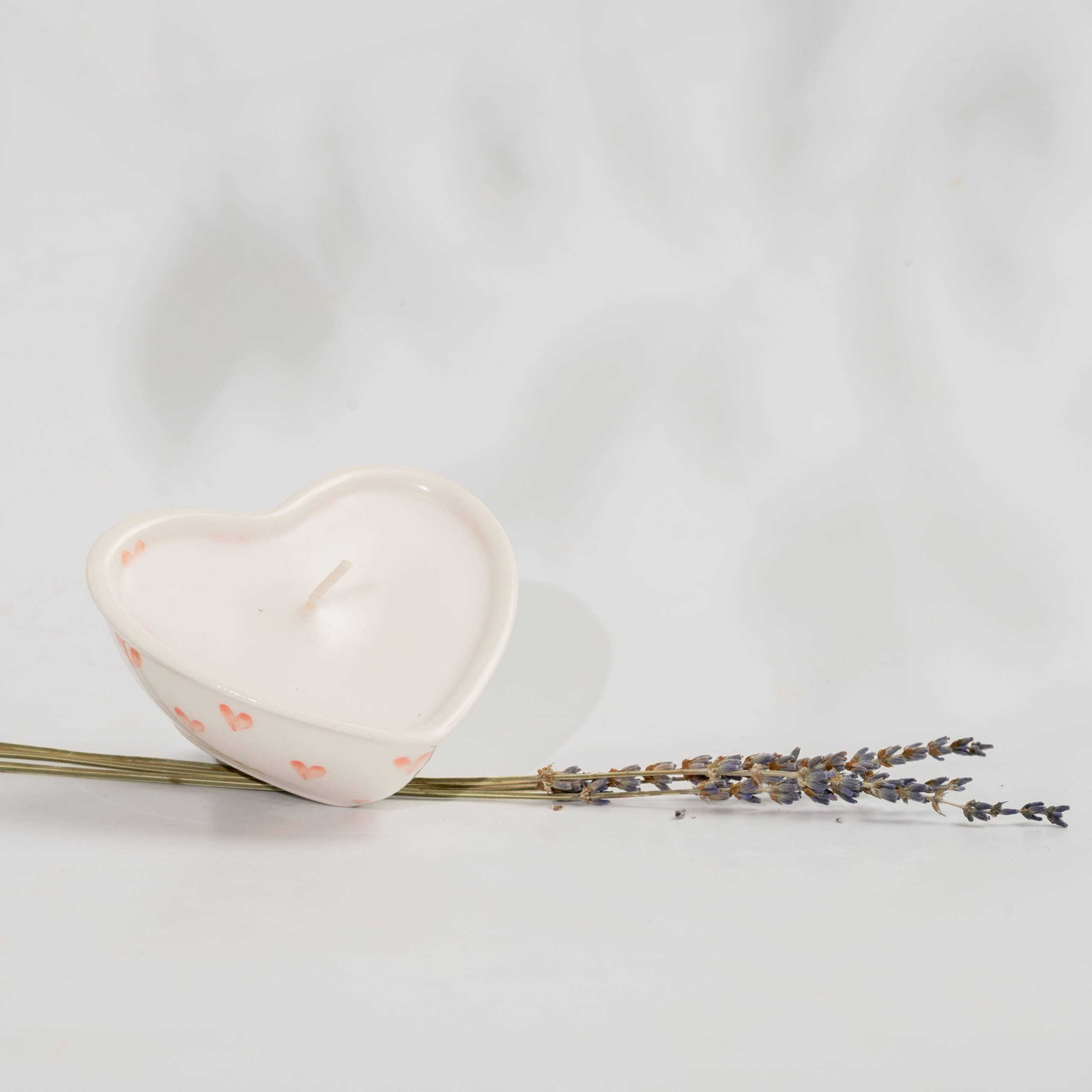 Vela Cerámica de Corazón