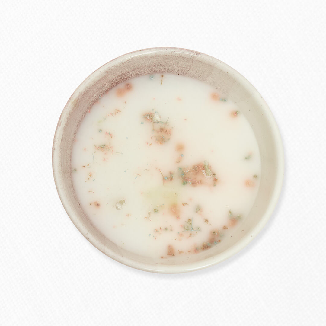 Bono de Pésame en bolsa de tela de organza y vela en cerámica del Carmen