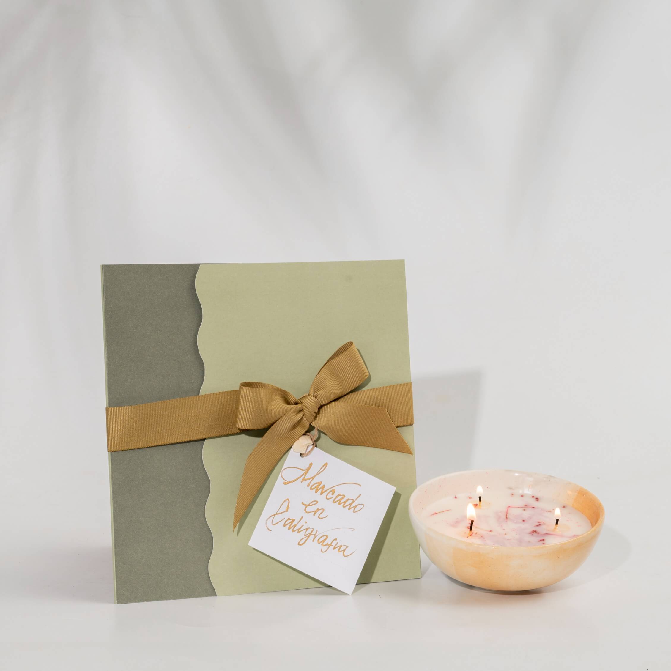 Bono de Pésame en sobre 2025 con Vela en Cerámica del Carmen