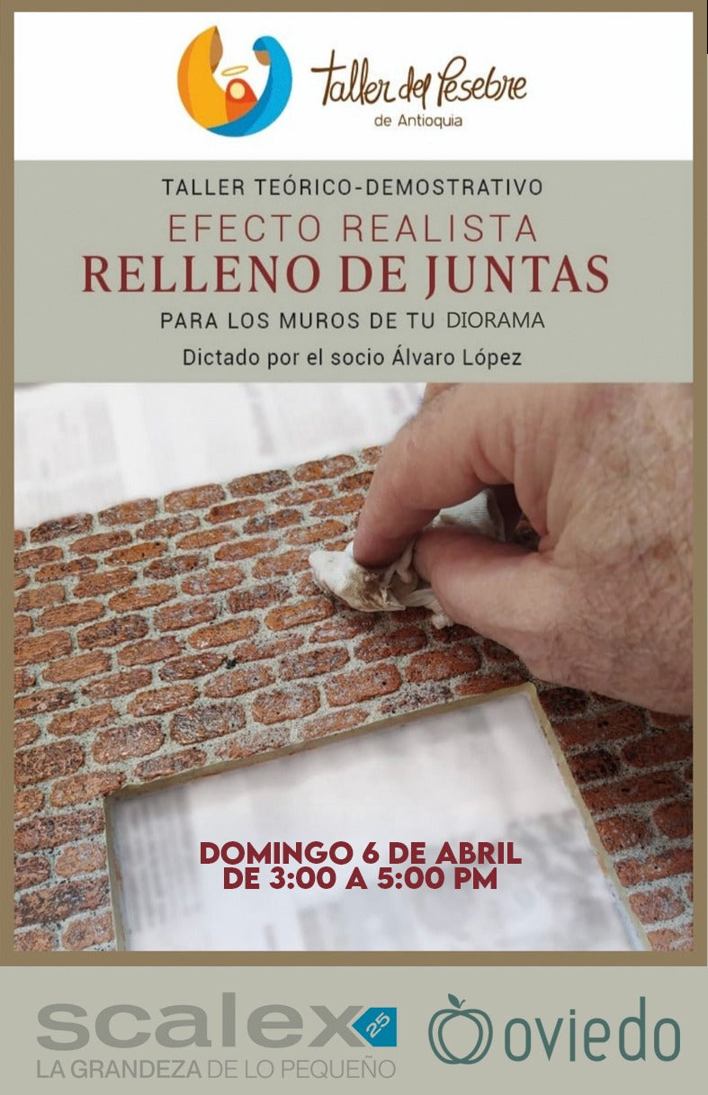 Taller demostración de rellenado de juntas en maquetas de muros  - Scalex 2025
