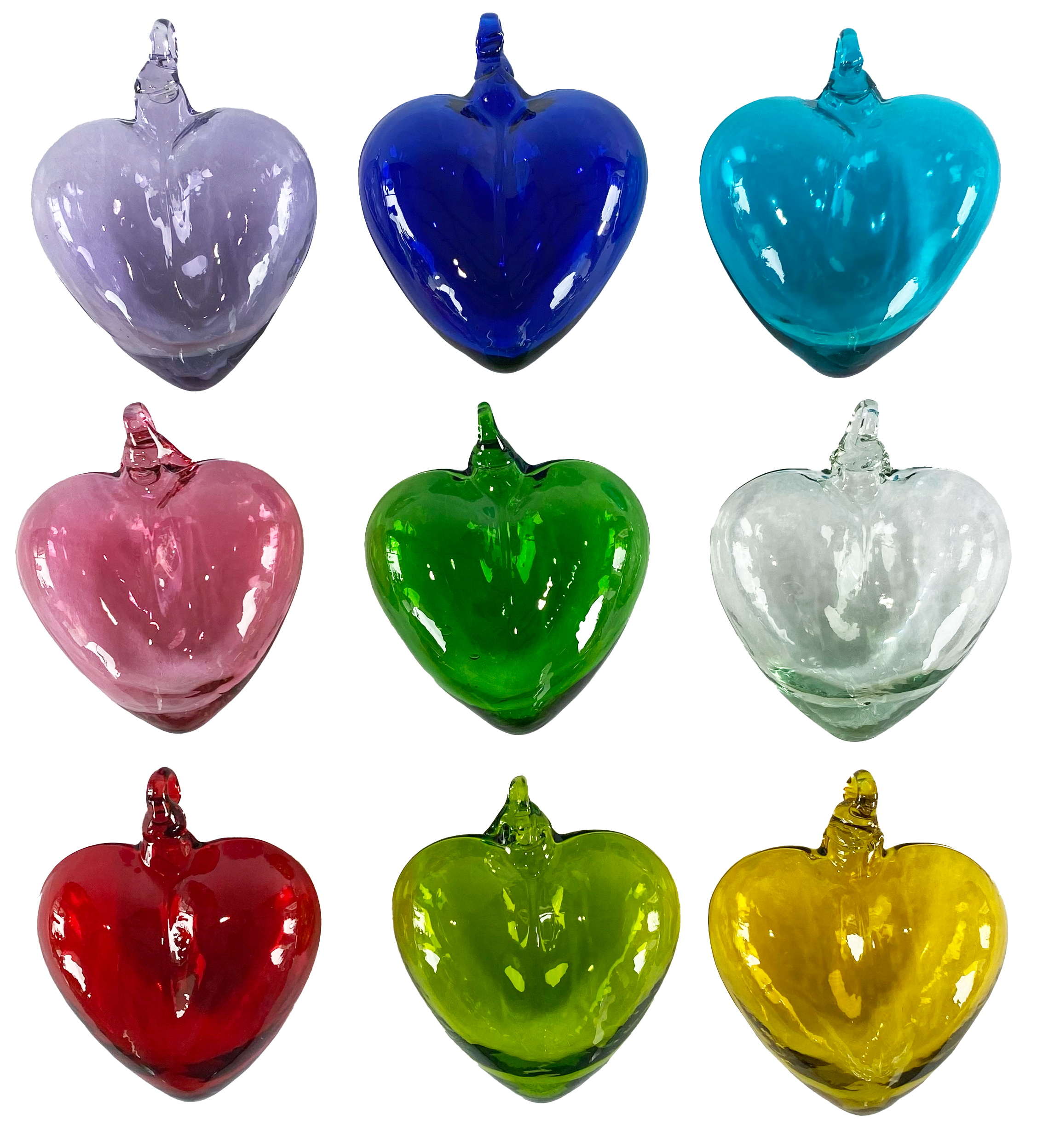 Corazones en Vidrio Pequeños