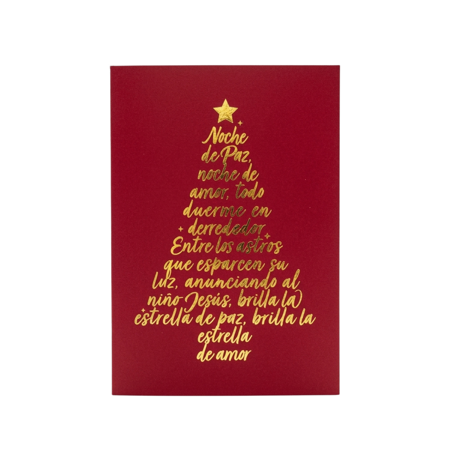 Tarjetas de Navidad No. 2602 - Pino Villancico Roja